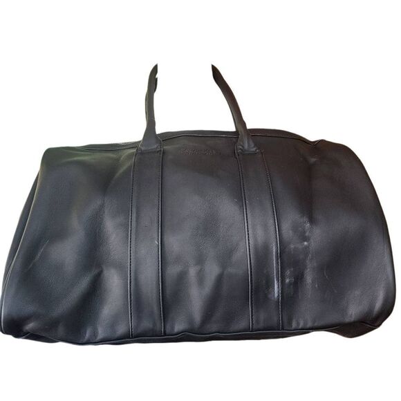 Calvin Klein Fragrances Black Faux Leather Duffle Bag - Picture 1 of 5